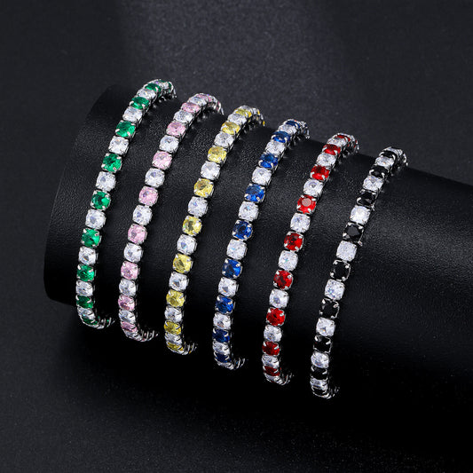 Tennis Mixed Color Zircon High-grade Light Bracelets