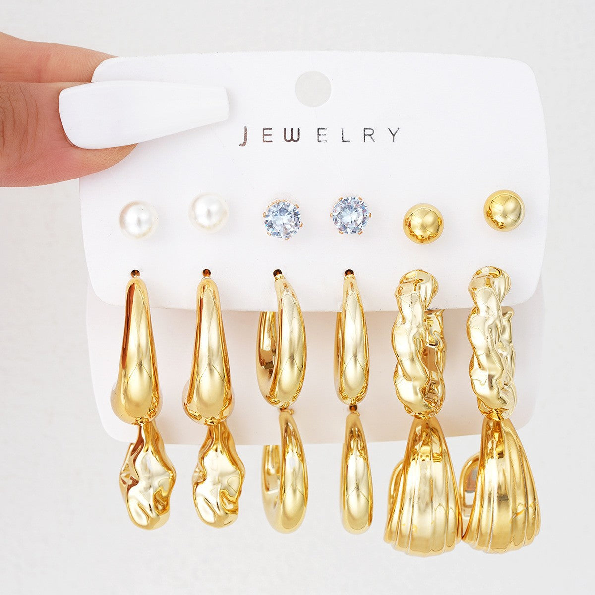 Fashion Starfish Shell Conch Type Water-drop Eardrops Rings