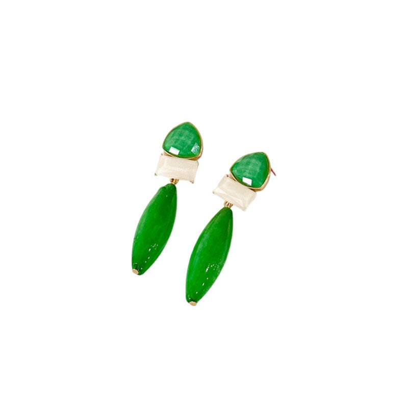 Fashionable Colorful Water Drop Resin Elegant Earrings