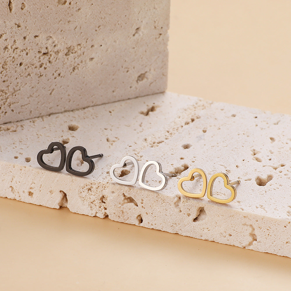 Stainless Steel Fashion Love Shape Simple Rings
