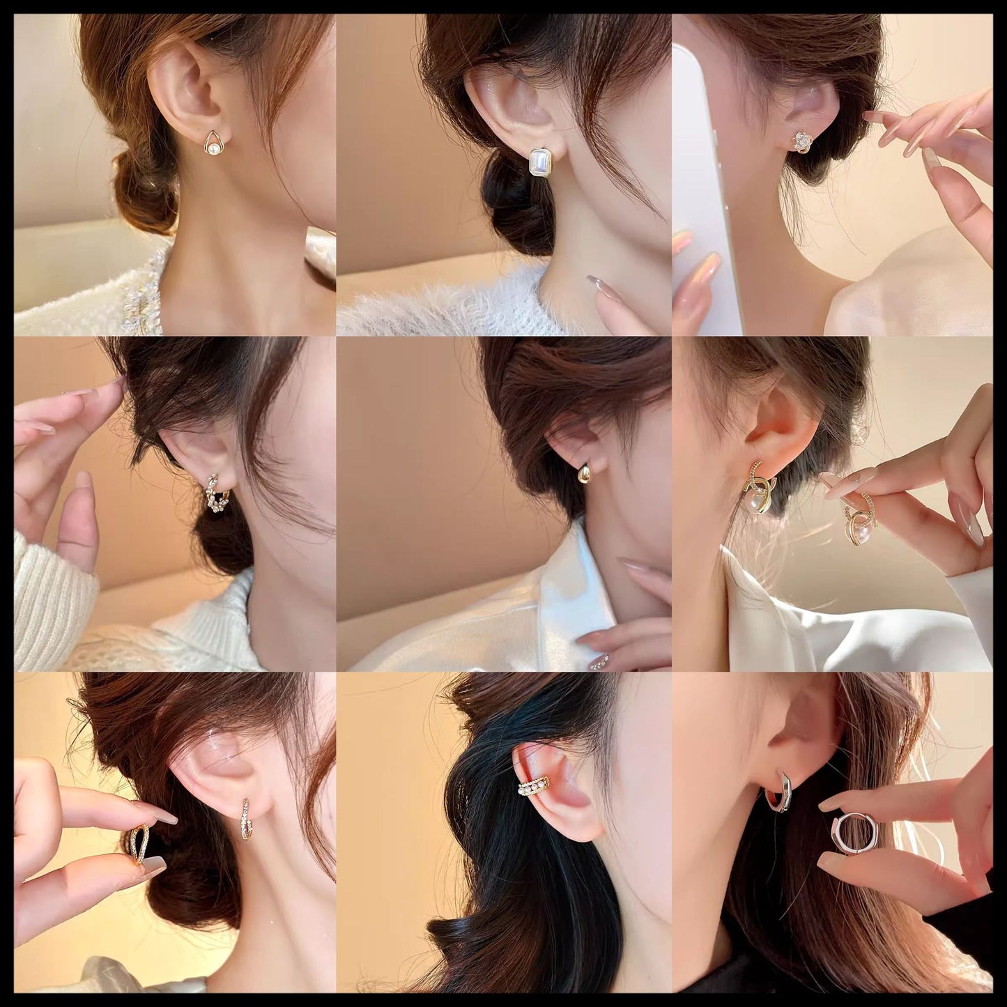 Quality Sier Korean Style Simple Light Stud Earrings