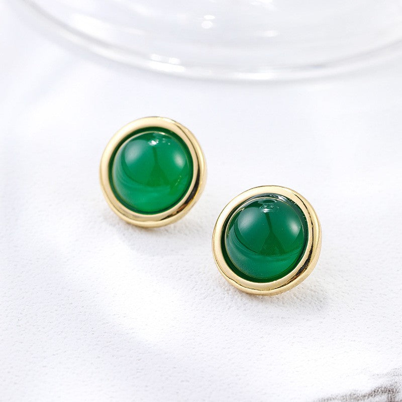Needle Mermaid Pearl Female Simple Ear Clip Geometric Stud Earrings