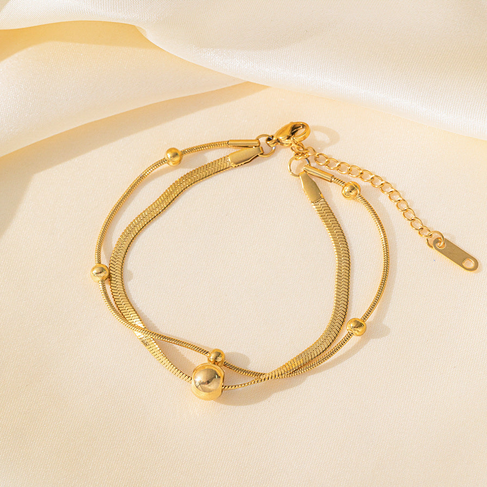 Women's Steel High-grade Gold Does Not Fade Anklets