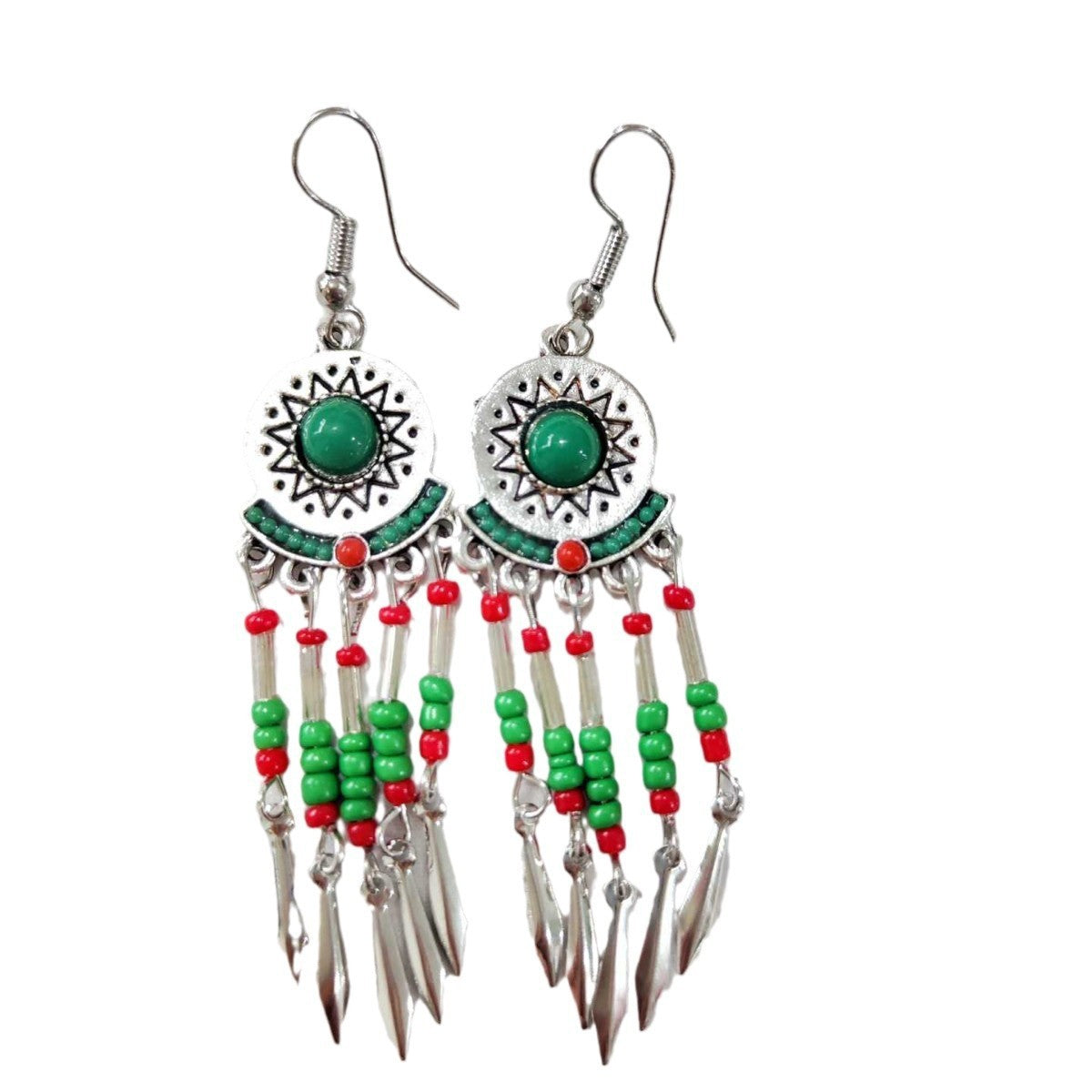 Women's Ethnic Style Yunnan Travel Vacation Retro Tassel Long Miao Sier Earrings