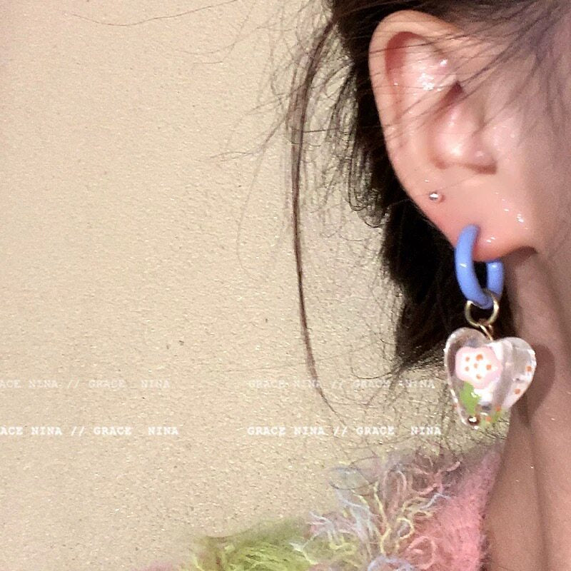 Retro Fashion Aqua Blue Enamel High-grade Rings