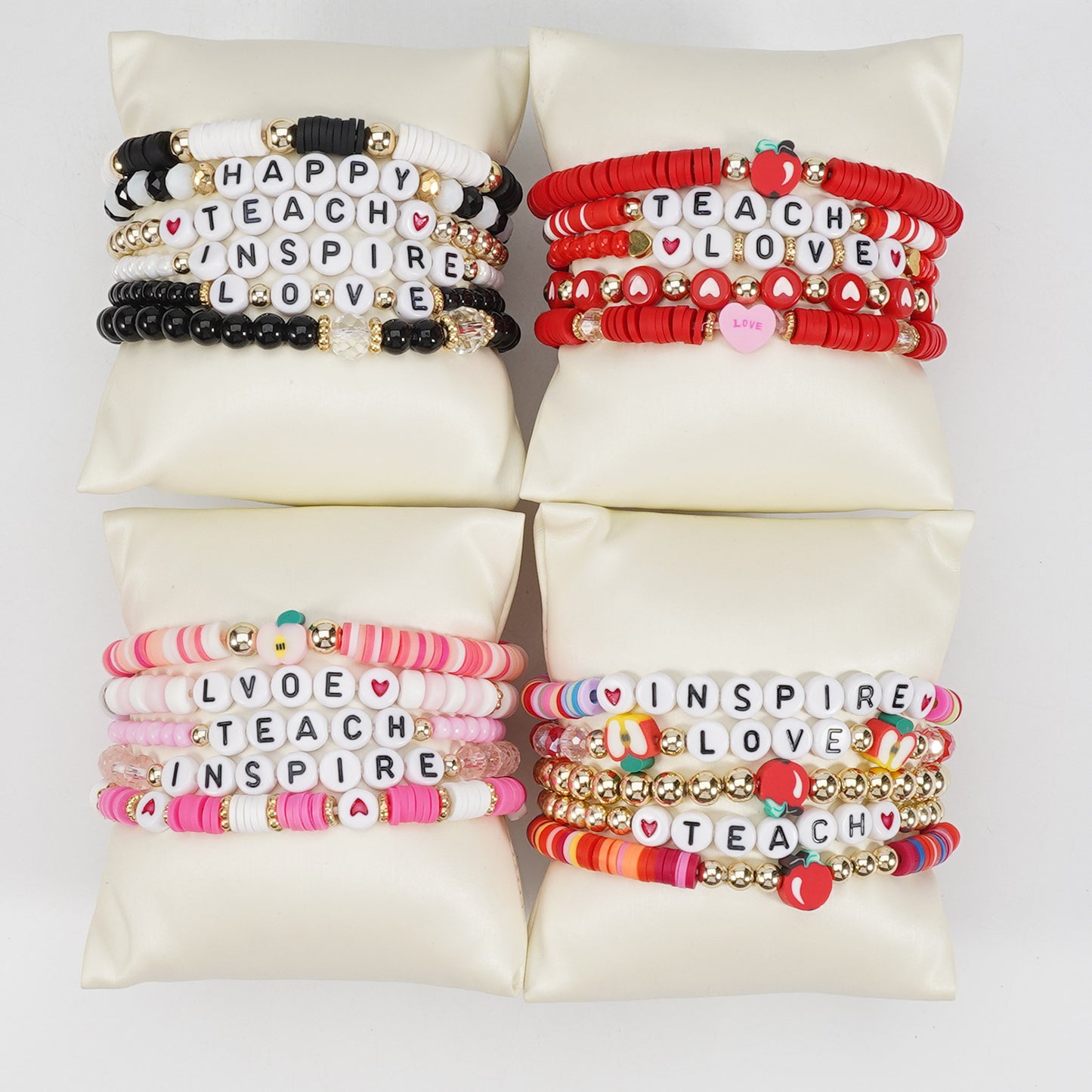 Teacher's Day School Element Beaded Stretch Bracelets
