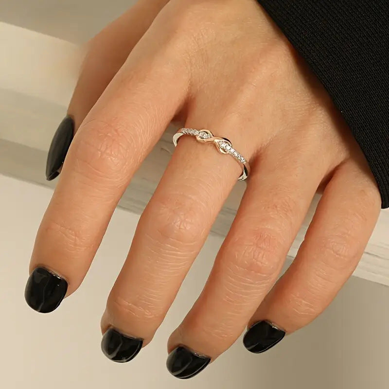 Women's Inlaid Zirconium Fashion Simple Single Row Diamond Rings