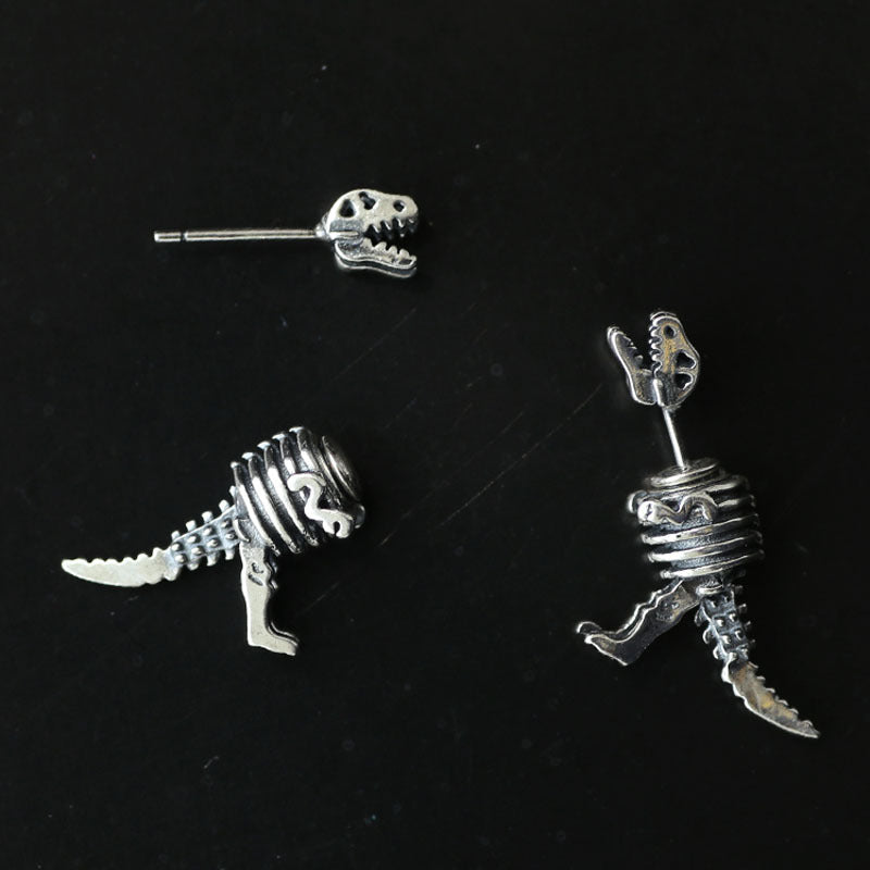 Women's & Men's Dinosaur Trend Personality Creative Single Dark Street Hip Stud Earrings