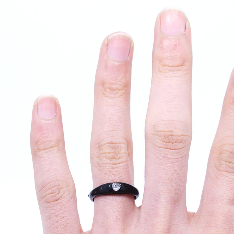 Candy Color Transparent Diamond Geometric Acrylic Simple Personality Rings