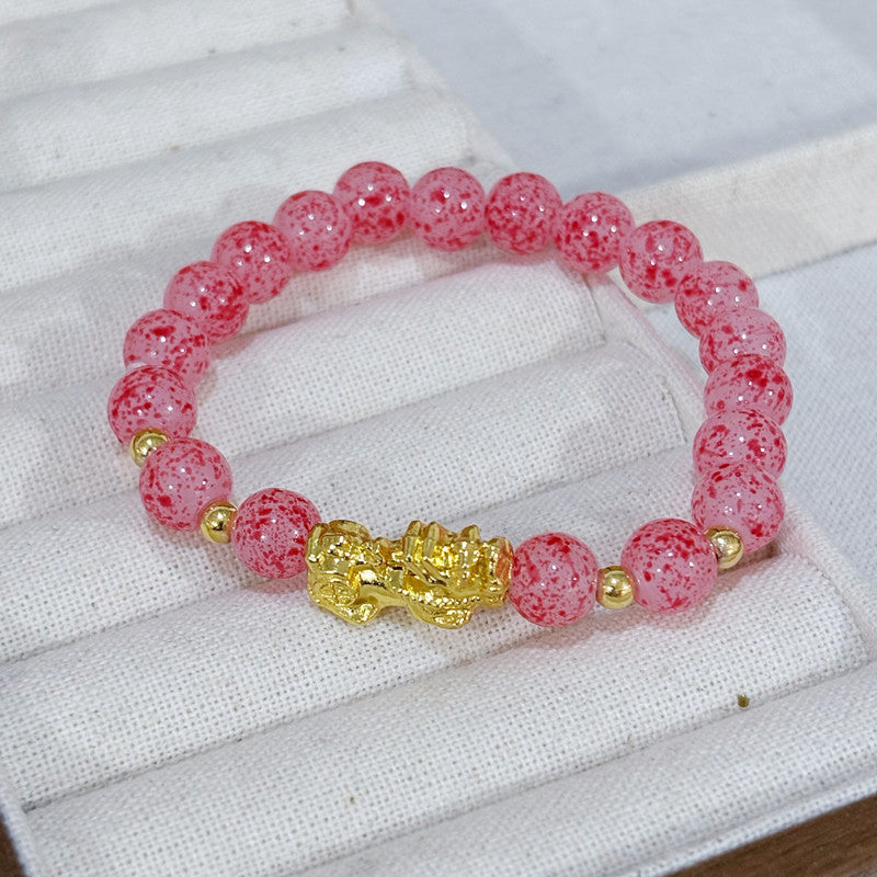 Women's Alloy Strawberry Pink Mother's Day Birthday Bracelet