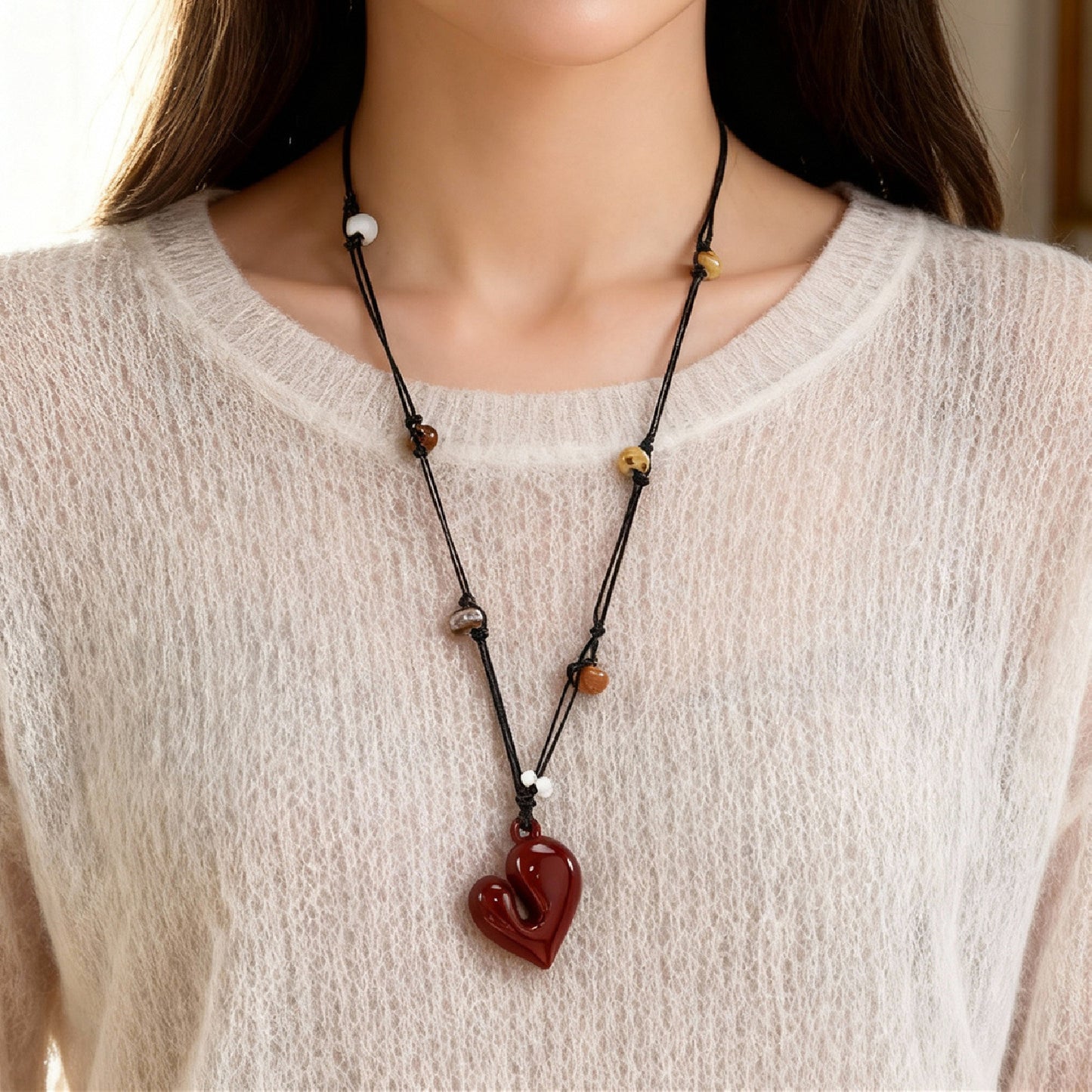 Irregular Fashion Design Sense Long Love Necklaces