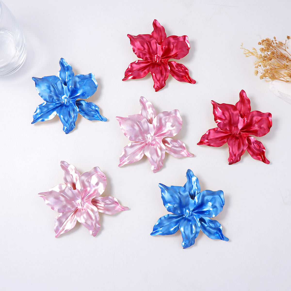 Women's Simple Exaggerated Fashion Baking Paint For Metal Rings