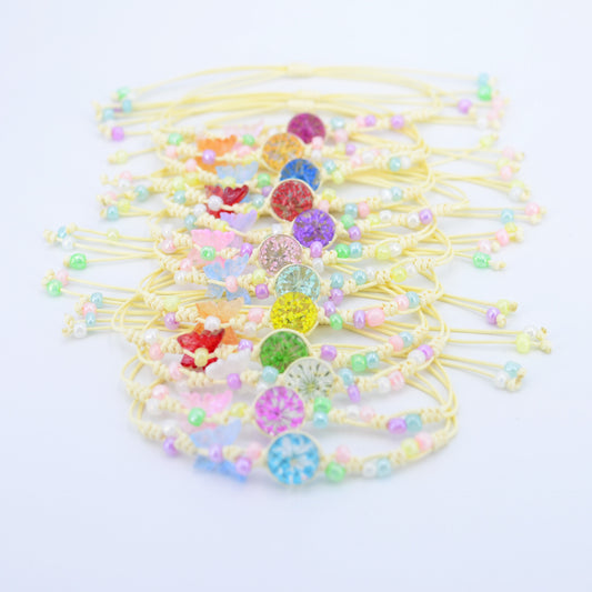Dried Flower Preserved Fresh Real Butterfly Bracelet