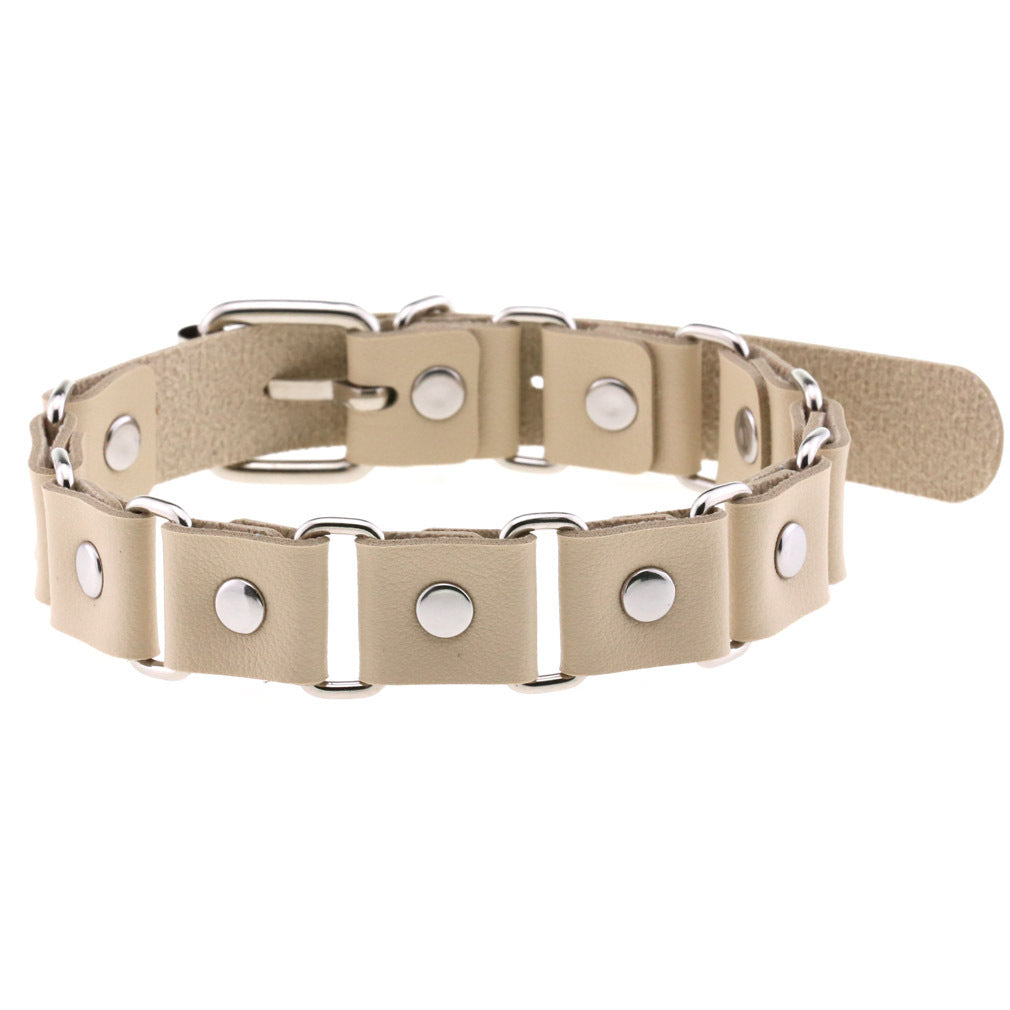 Punk Gothic Elegant Stitching Neckband Simple Personality Buckle Necklaces
