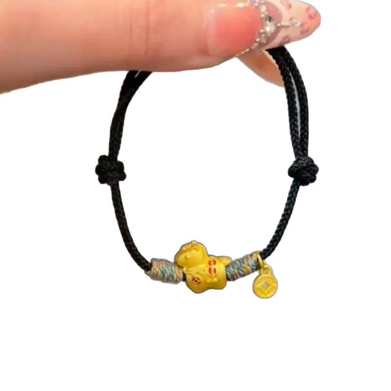 Women's & Men's Life Red Rope Pony Carrying Strap Hand-woven Bracelet