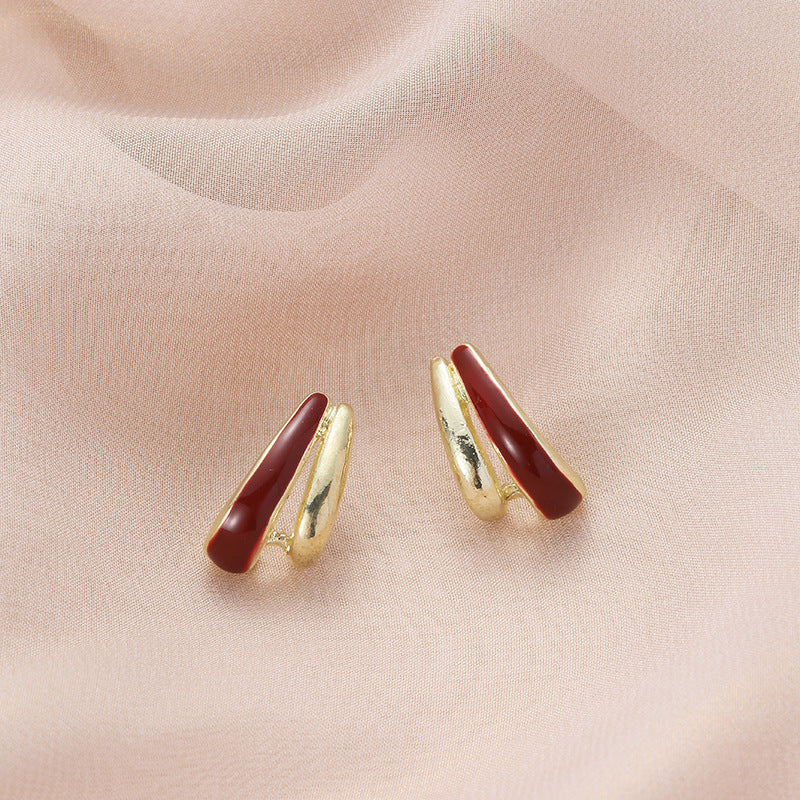 Women's Korean Simple Shaped Fashion Style Hollow Earrings