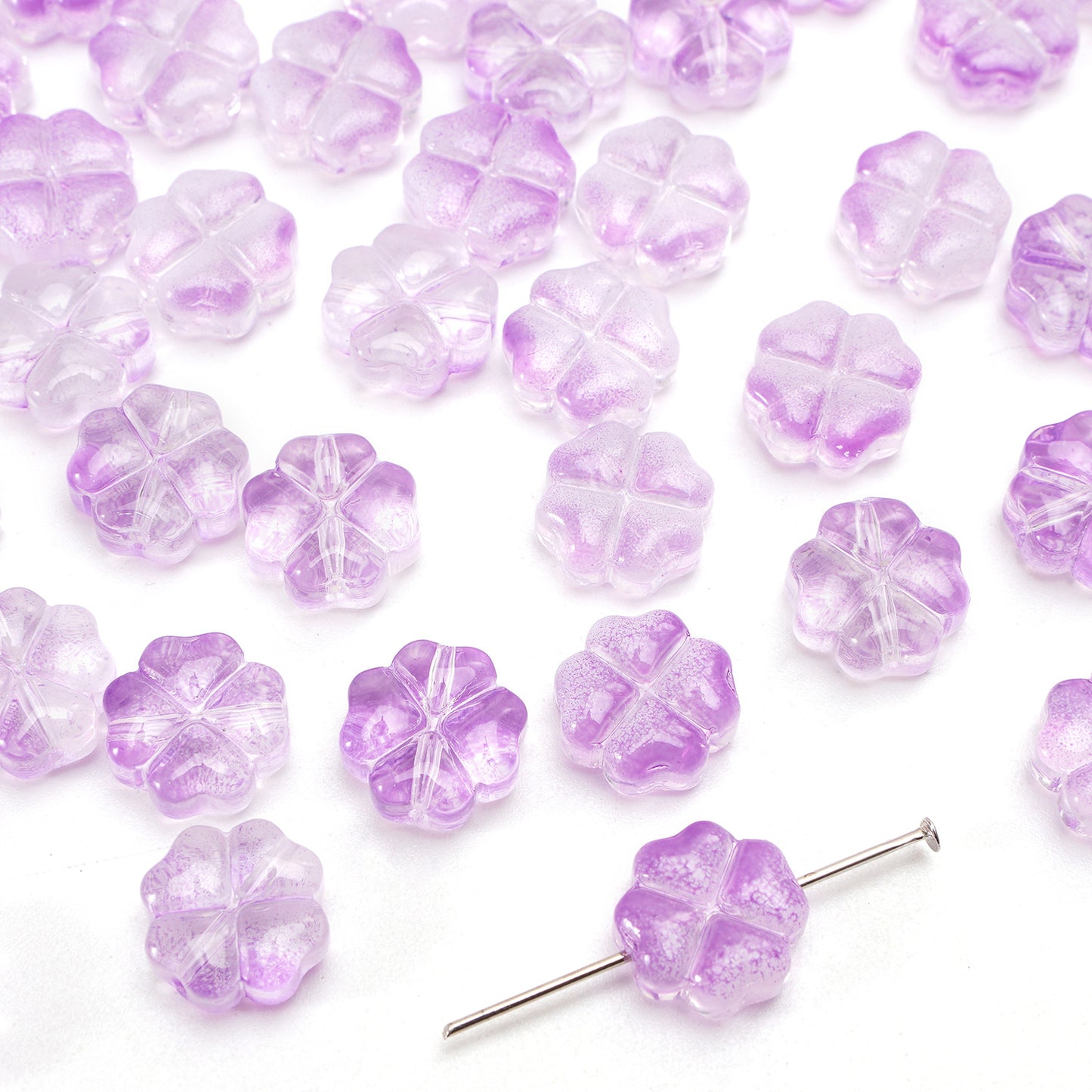 Beautiful Clover Flat Beads Scattered Handmade Jewelry Accessories