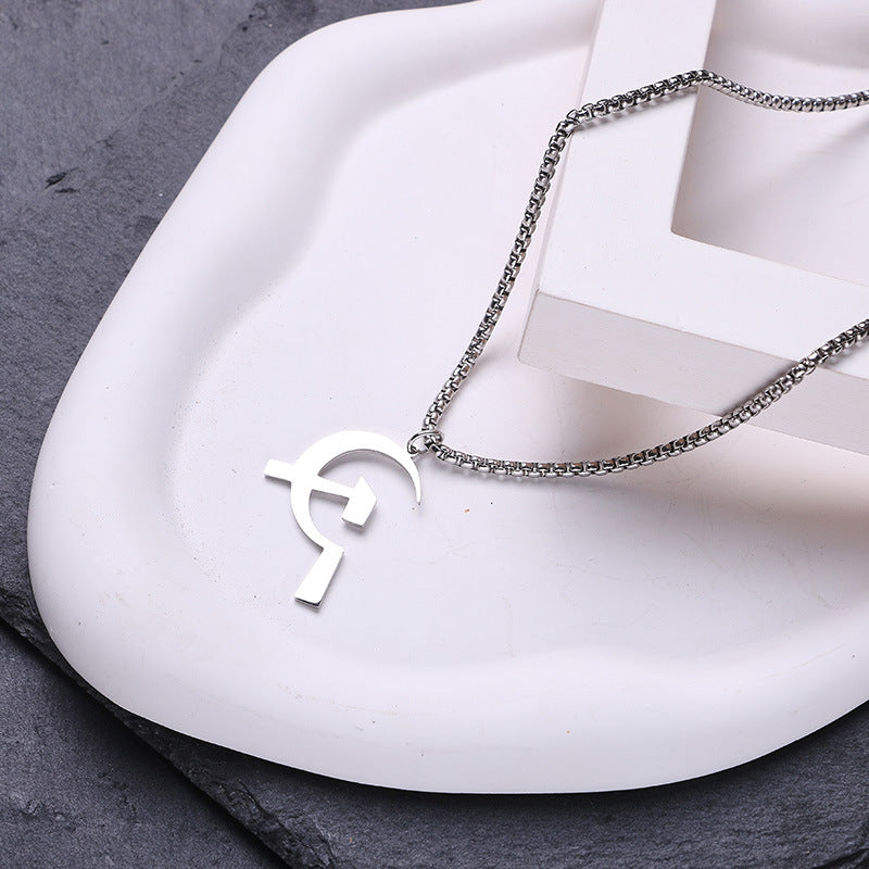 Women's & Men's Steel National Fashion Sickle Hammer Hip Hop Cool Does Not Pendants