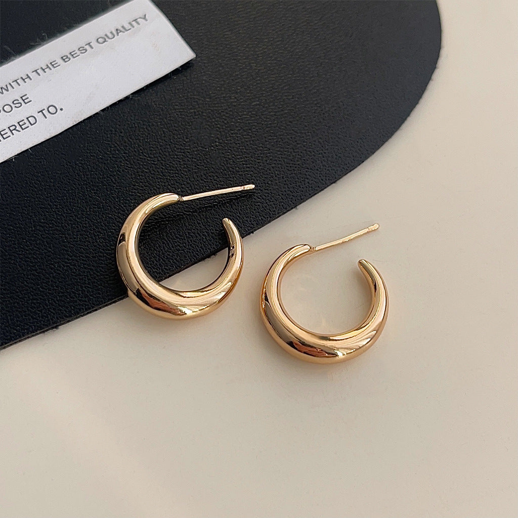 Women's High-grade Metal Simple For Light Luxury Minority Minimalist Style Earrings