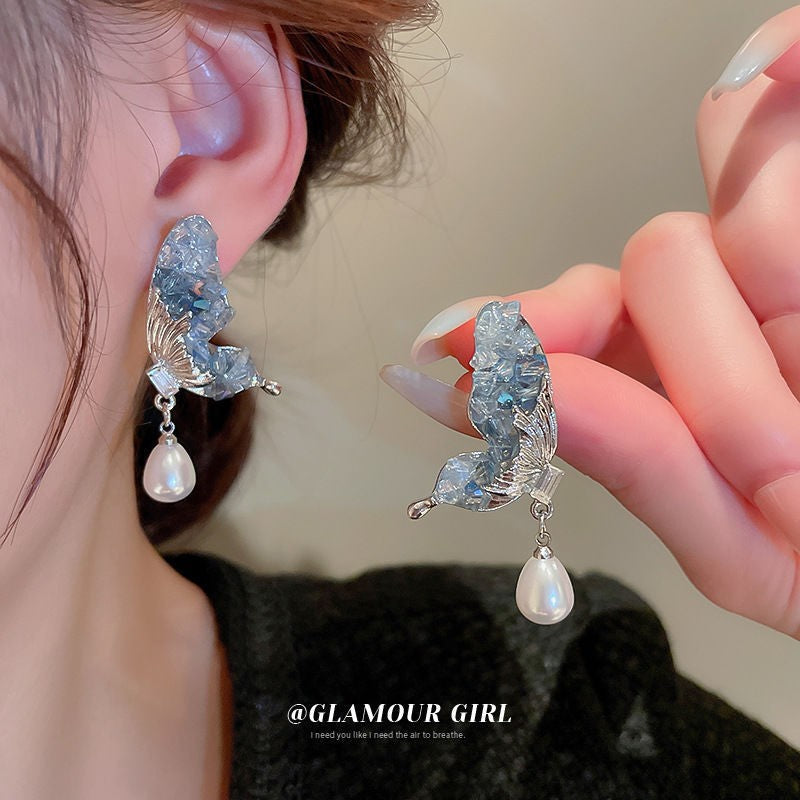 Zircon Crystal Rabbit Light Luxury Minority Design Earrings