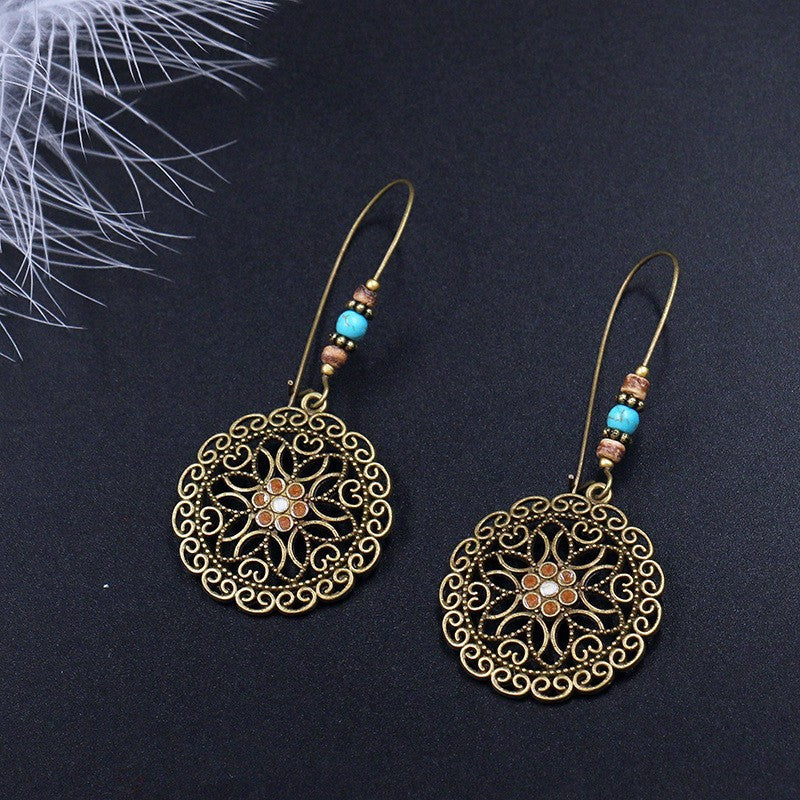 Geometric Enamel Suit Popular Bohemian Temperamental Earrings
