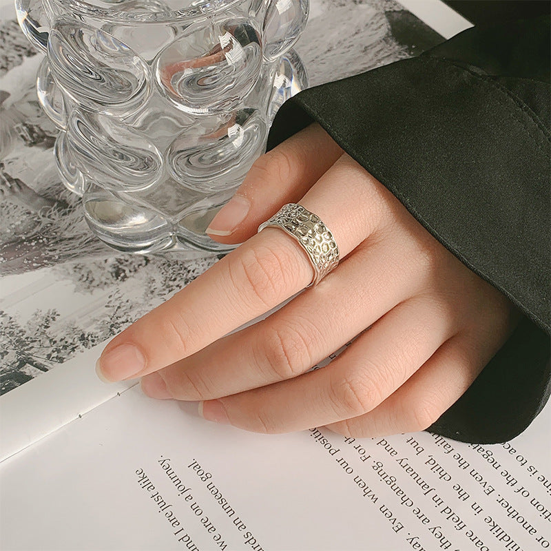 Wide Face Style Irregular With Personality Korean Fashion Ring