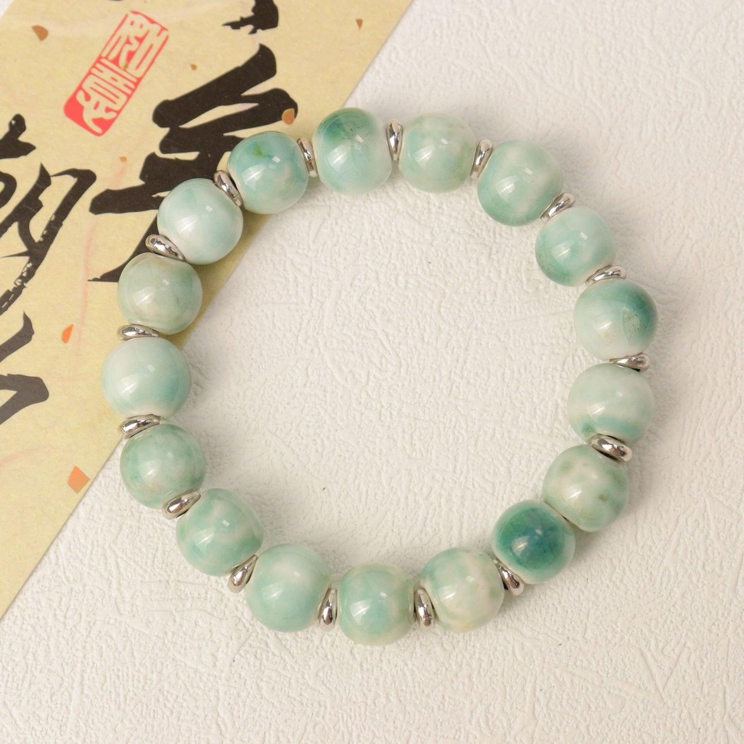 Women's Chinese Style Ceramic High-grade Beaded Ethnic National Bracelets