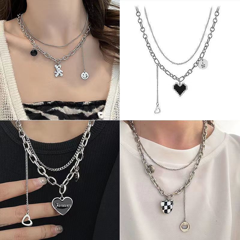 Women's Butterfly Niche Design Versatile Personality Hip Hop Clavicle Chain Necklace