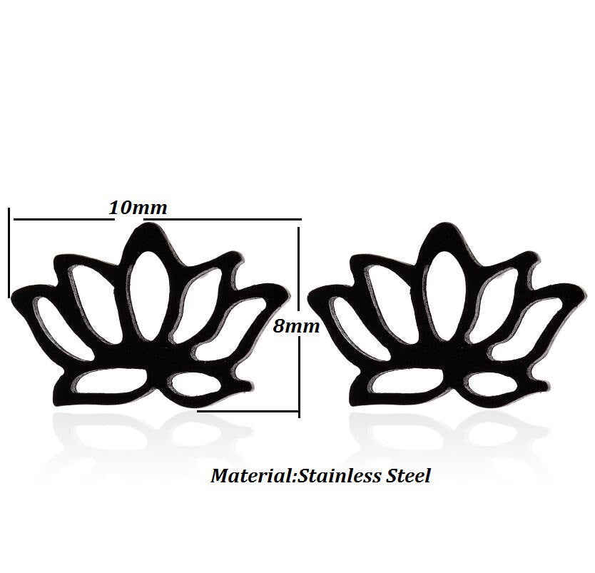 Women's Stainless Steel Geometric Gesture Love Heart Stud Earrings