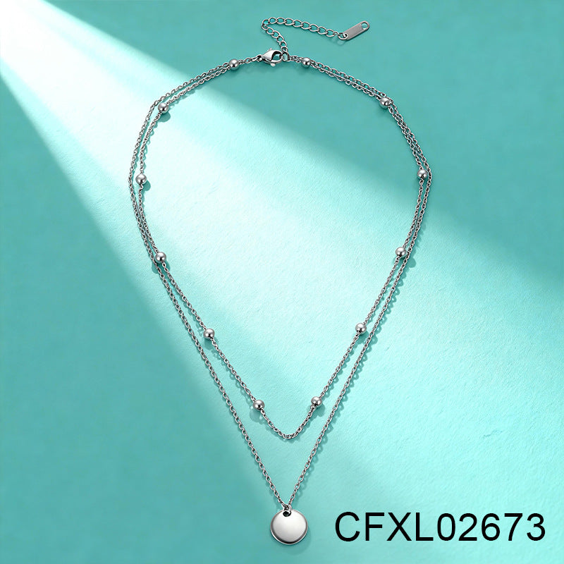 Women's Light Luxury High-grade Titanium Steel Simple Geometric Necklace