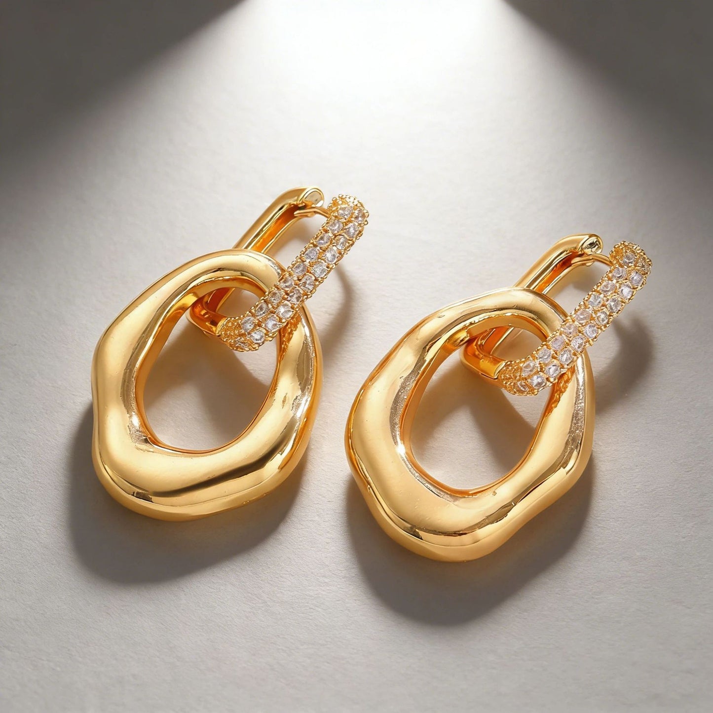 Fashion High Profile Generous Sense Irregular Circles Female Temperament Personality Earrings