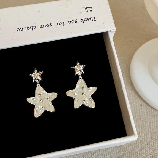 Cool High Sense Diamond In The Debris Star Ear Female Earrings