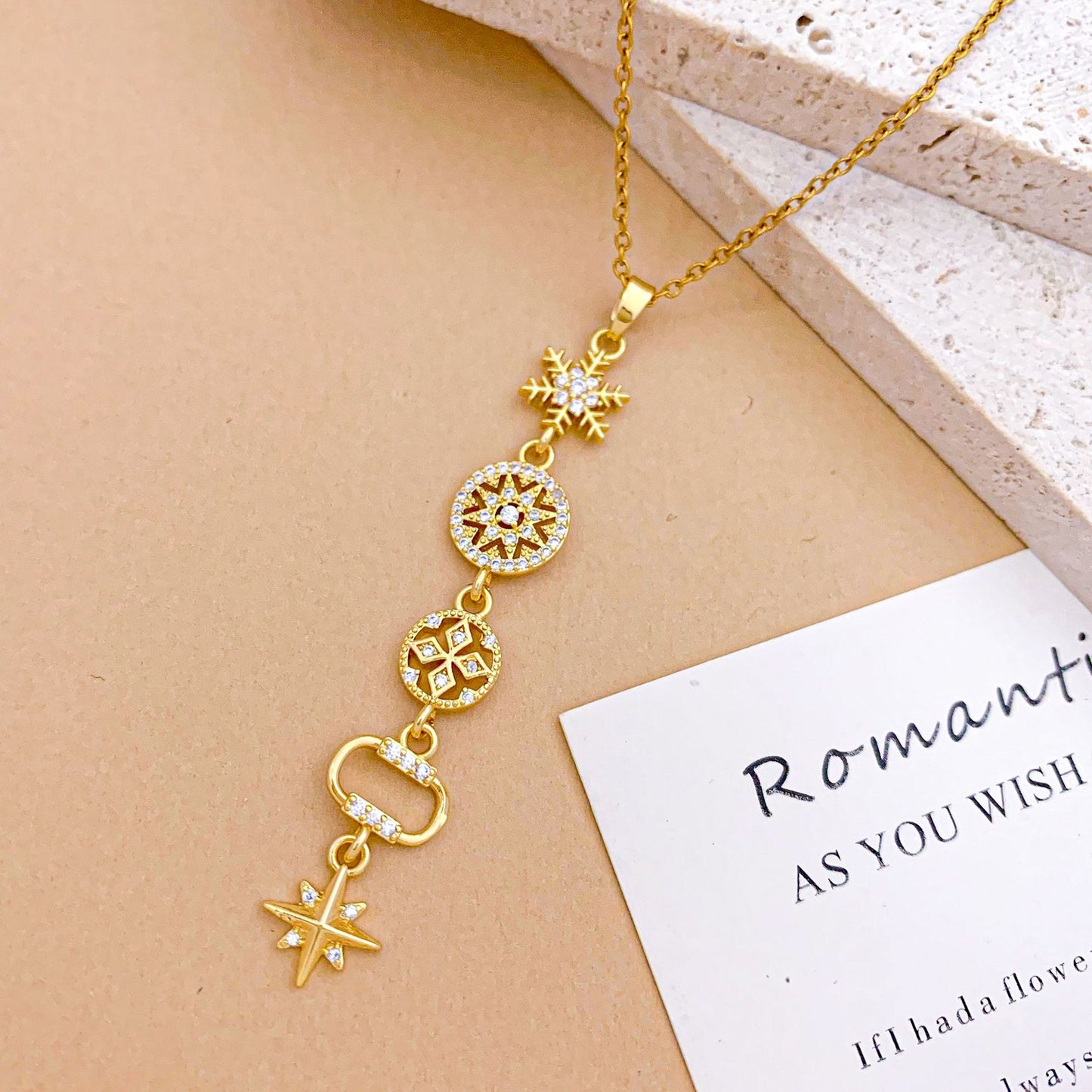 Combination Design Titanium Steel Niche Temperament Korean Style Clavicle Necklaces