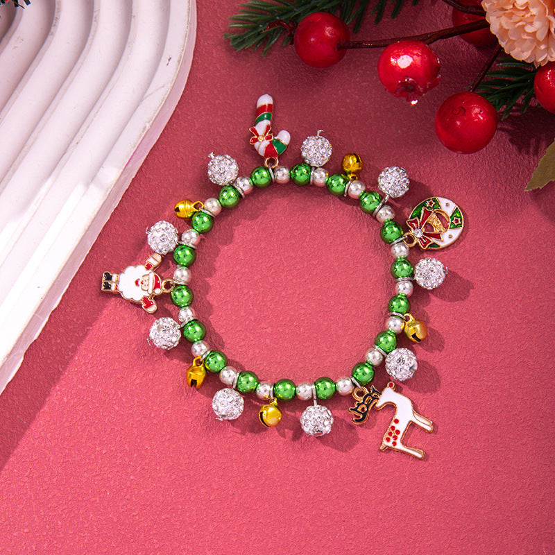 Clay Crystal Stacked Band Suit Santa Bracelets