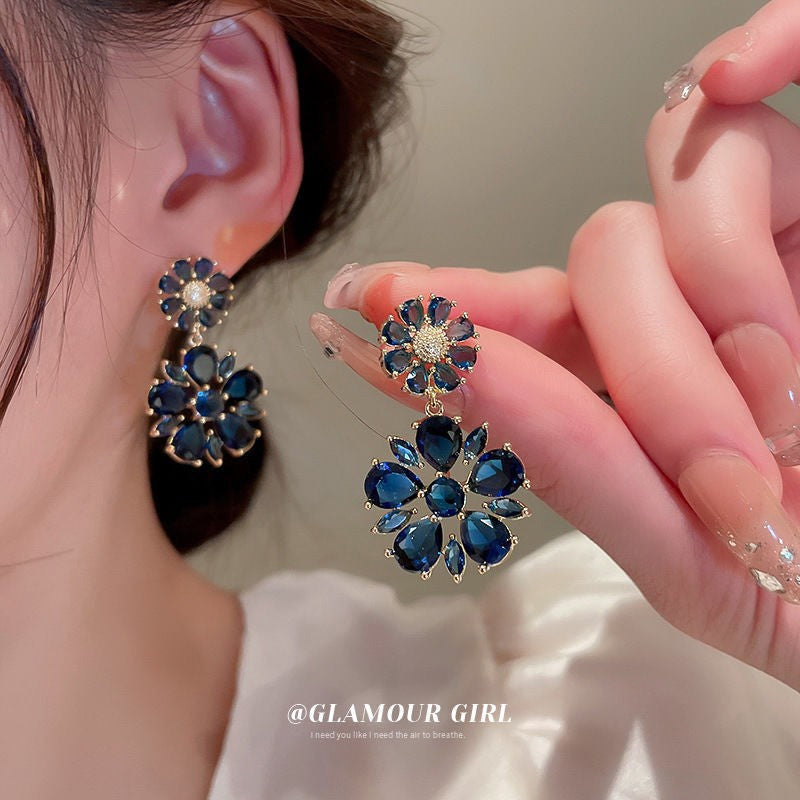 Zircon Crystal Rabbit Light Luxury Minority Design Earrings