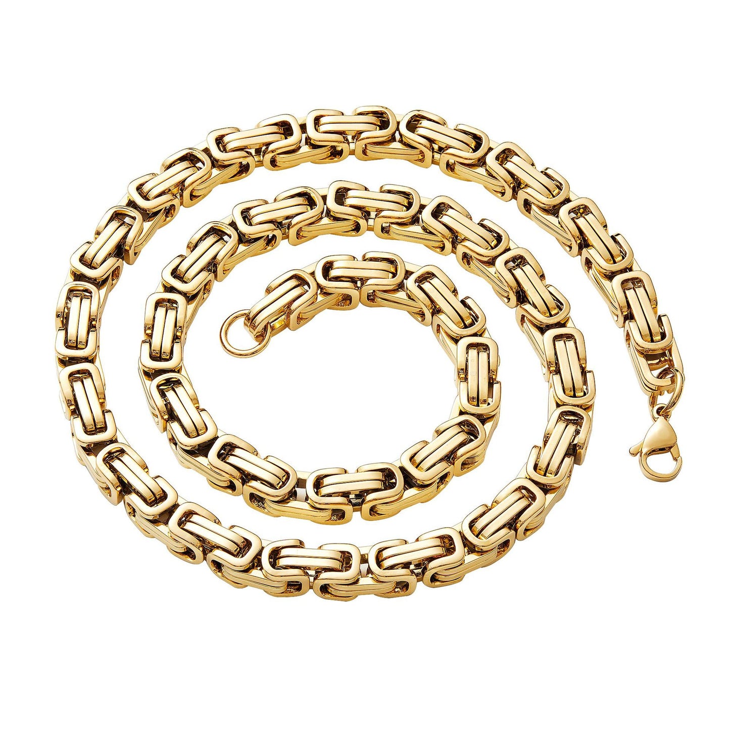 Men's Stainless Steel Emperor Chain Byzantine Festival Necklaces