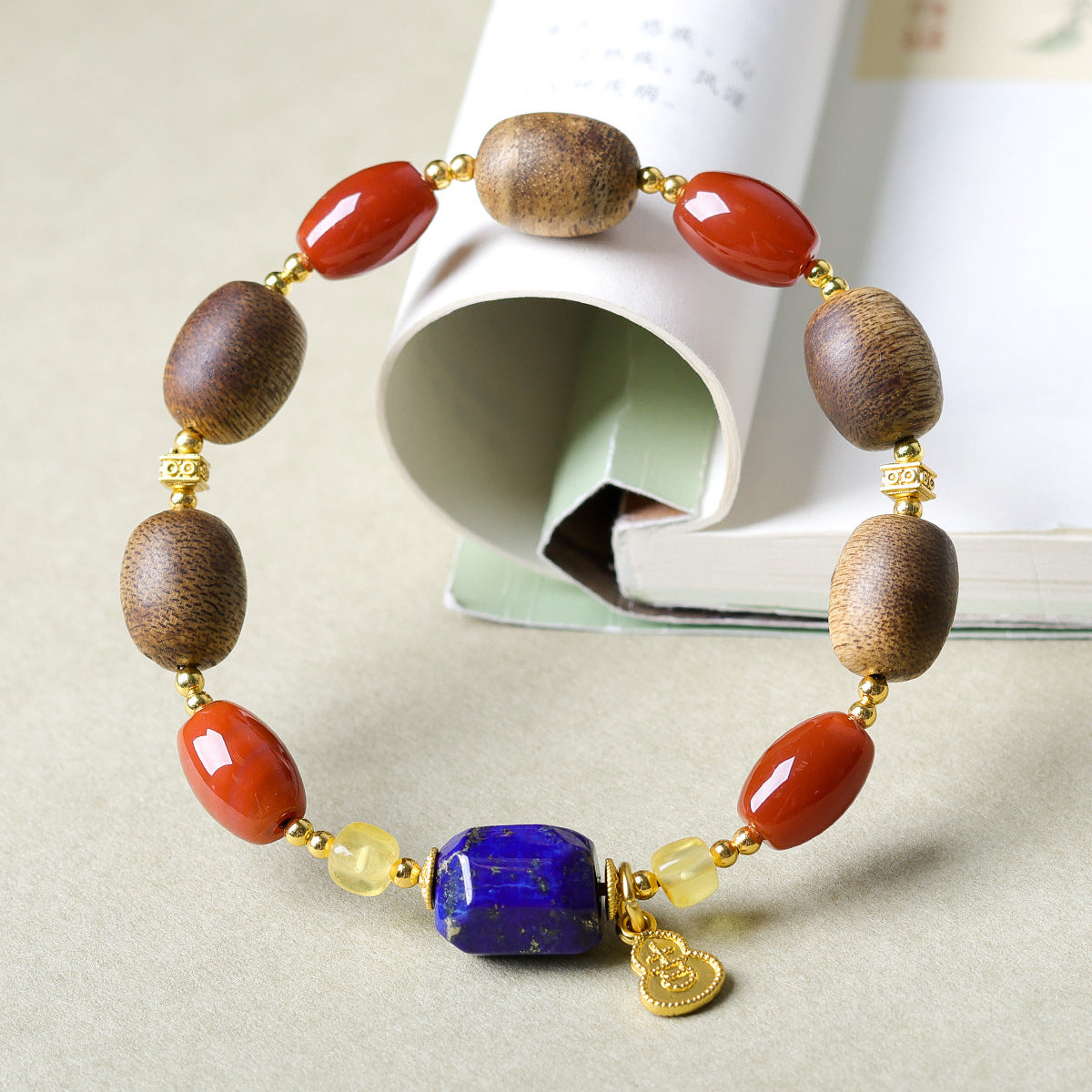 Women's Vietnam Nha White Chess Nan Eaglewood Buddha Beads Bracelets