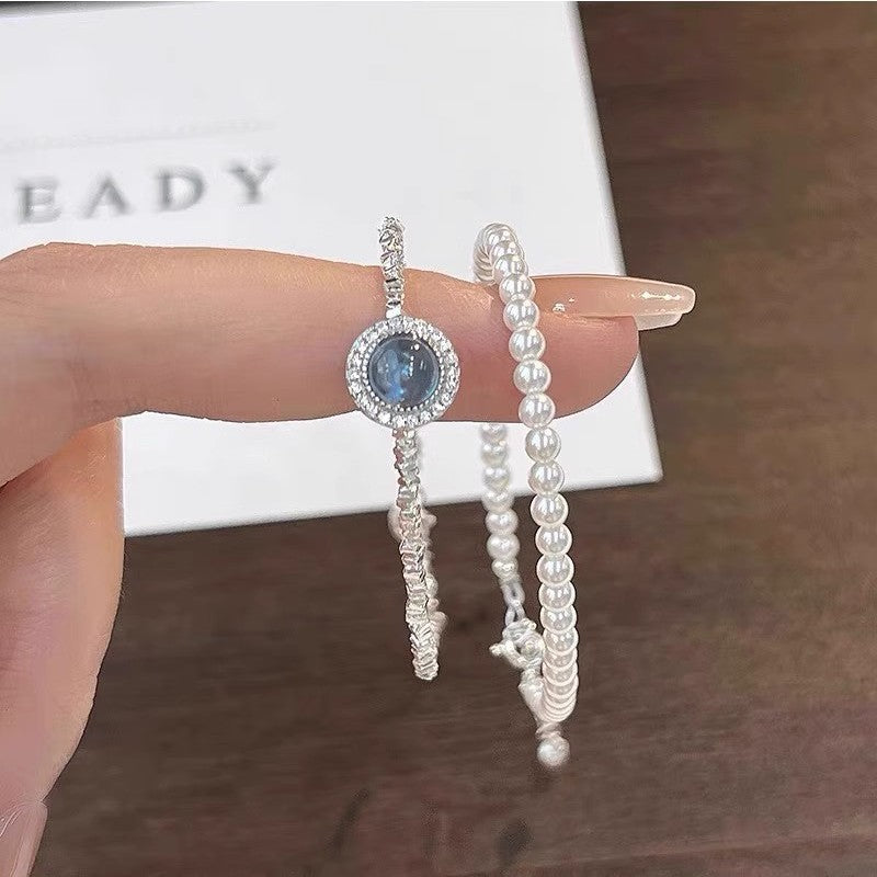 Women's Sier Pearl For Light Luxury Minority Bracelets