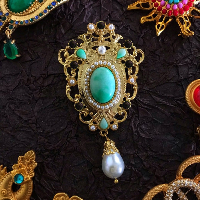 Women's & Men's Style Design Gemstone Brooch Party Dress Jewelry Accessories