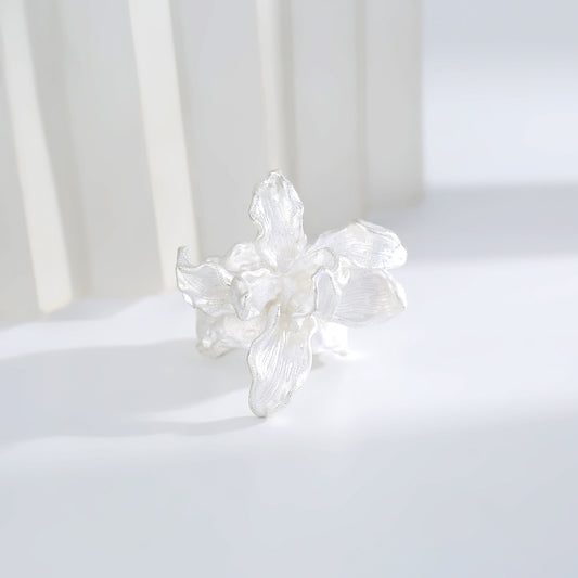 Flower Opening Design Adjustable Retro High Sense Rings