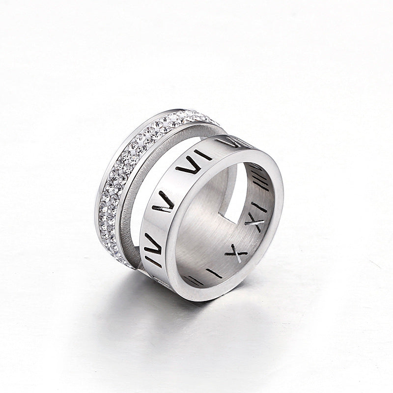 Women's & Men's Ornament Personality Roman Letters Fashionmonger Personalized Rings