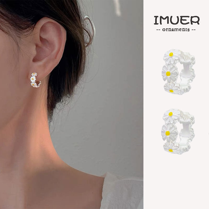 Pastoral Classic Style Ear Fresh Sweet Beauty Western Eardrops Clip Earrings