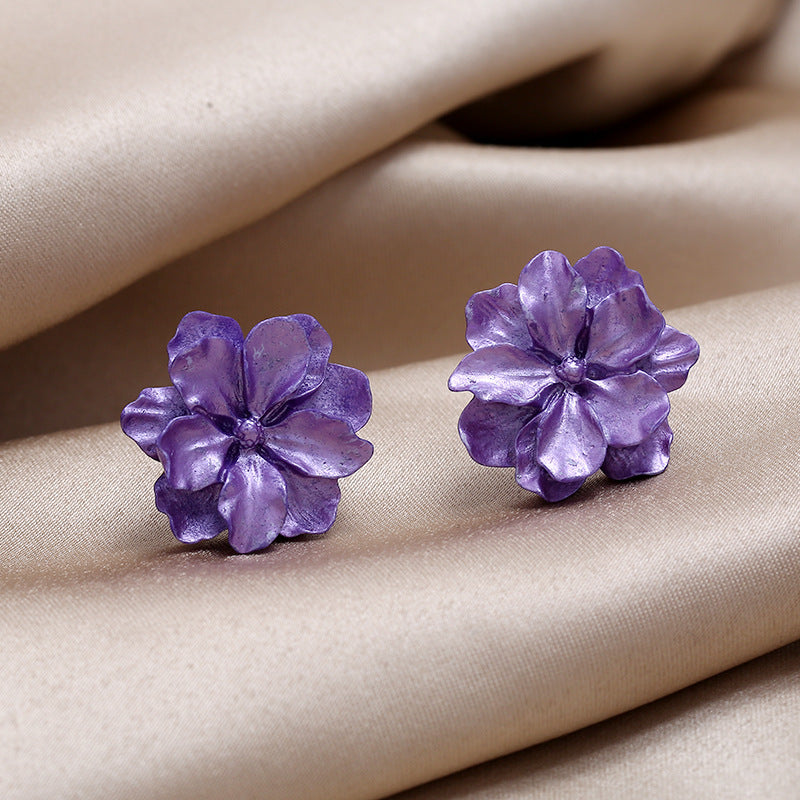Special Offer White Flower Trendy Niche Stud Earrings