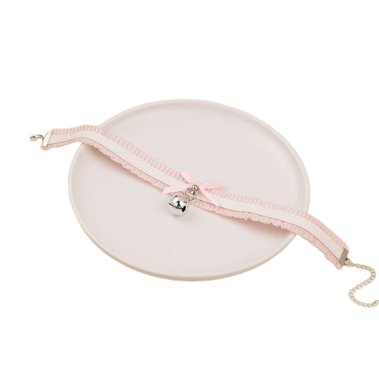 Lace Bow Bell Female Sweet Cool Collar