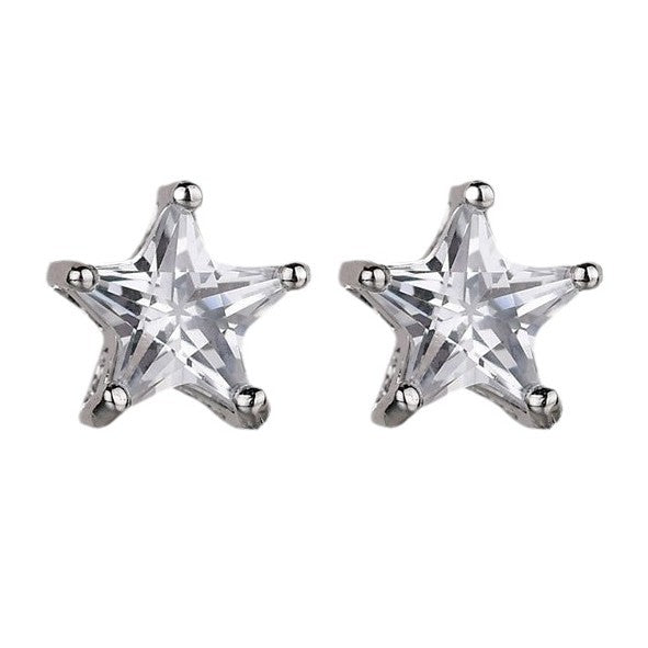 Week Simple Unisex Round Square Heart Triangle Five-star Rectangular Water Stud Earrings