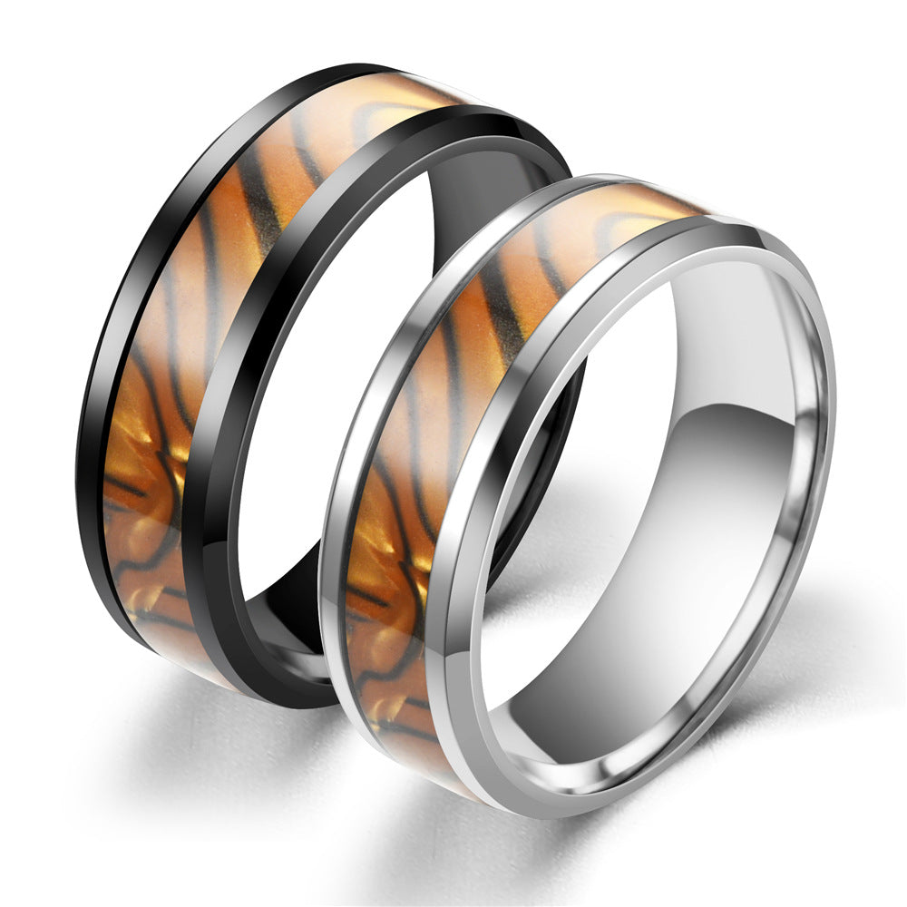 Men's Ornament Stainless Steel Couple Set Titanium Rings