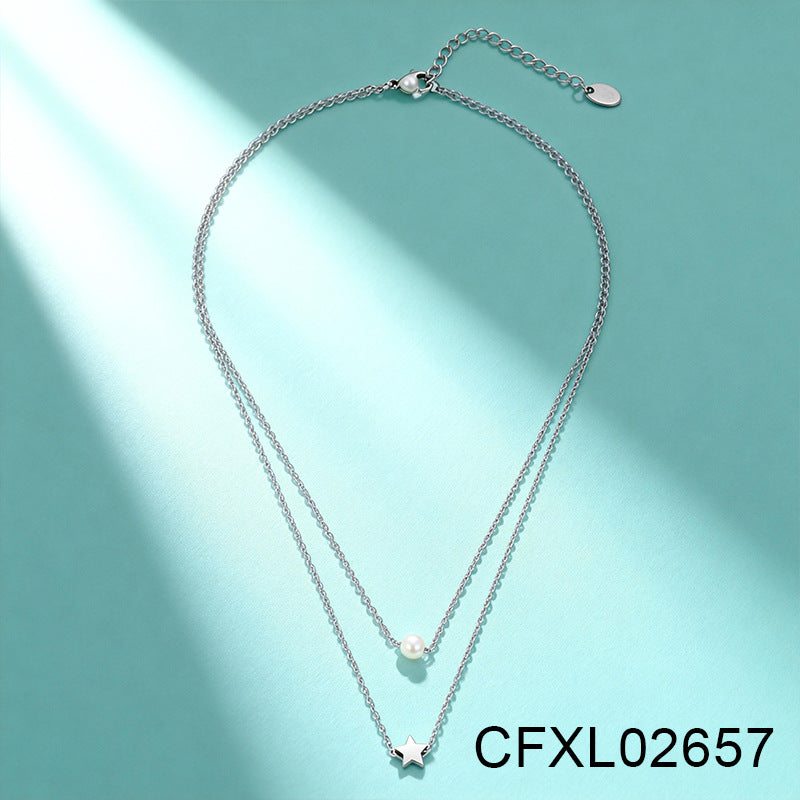 Women's Light Luxury High-grade Titanium Steel Simple Geometric Necklace