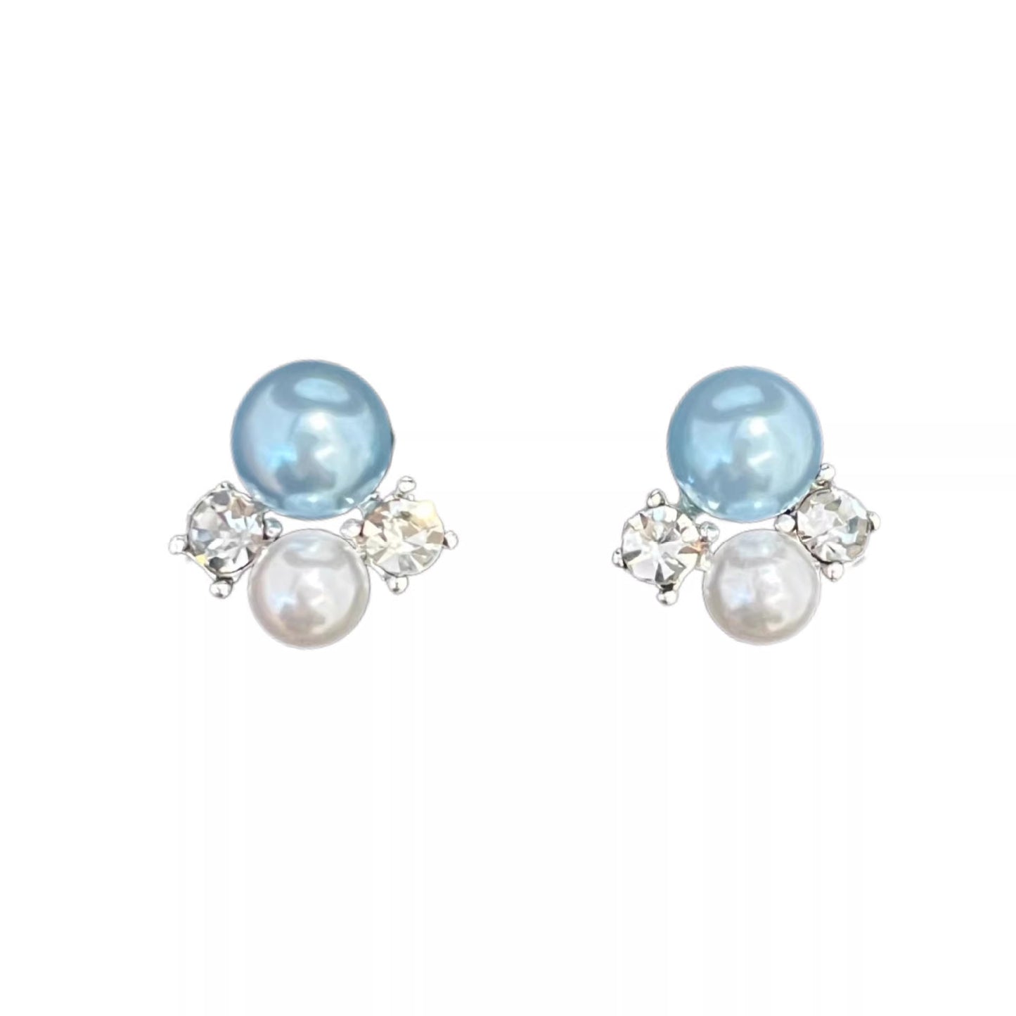 Women's French Style Pearl Zircon For Minority Design Light Luxury Stud Earrings