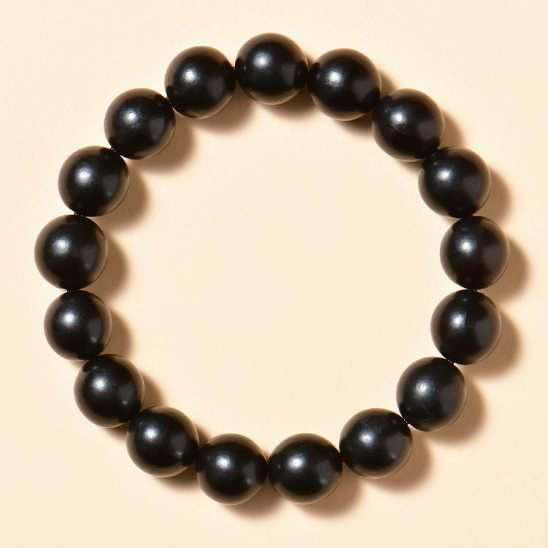 Women's & Men's Black Purple Sandalwood Rosary Small Hole Bracelet