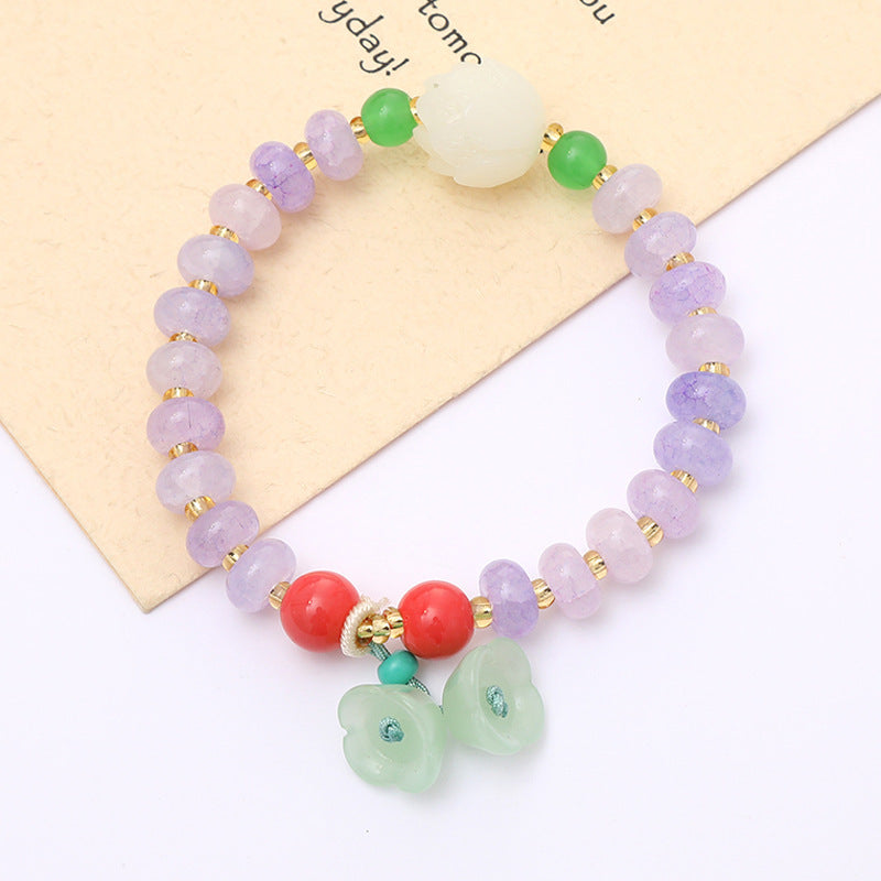 Graceful Crystal Super Moonstone Couple Girlfriends Bracelet